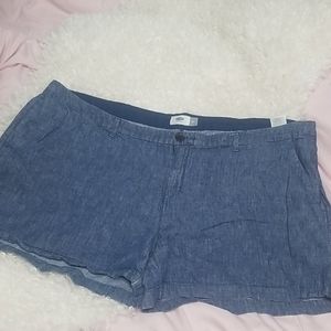 Linen blend shorts